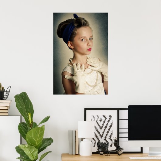 Poster Vintage rétro (Bureau à domicile)