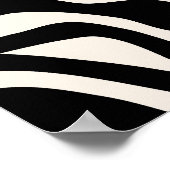 Poster Vintage Rétro Abstrait Noir (Coin)