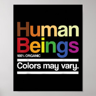 Poster Vintage Rétro Être humain 100% couleur organique m