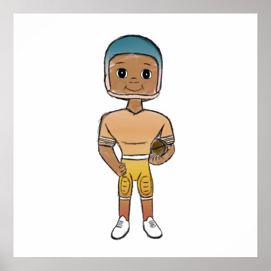 Poster vintage retro rainbow player ombre (Devant)