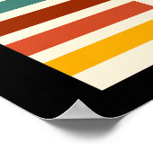 poster vintage Retro Stripes 1975 (Coin)