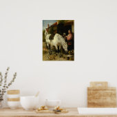 Poster Vintage Richard Ansdell La fille des jardiniers (Cuisine)