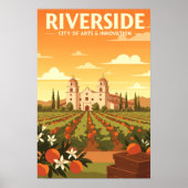 Poster Vintage Riverside (Devant)