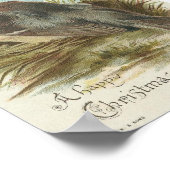 Poster Vintage Robin, Noël (Coin)