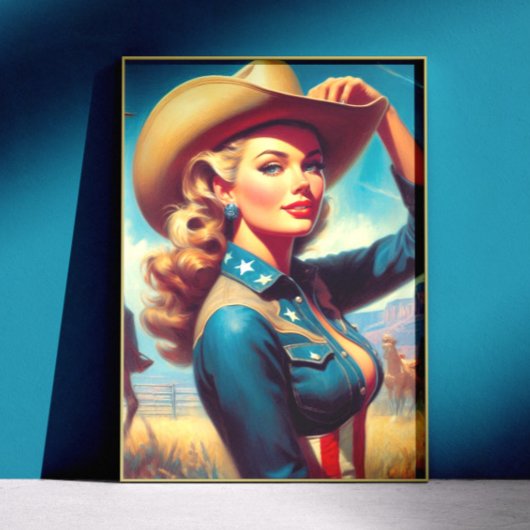 Poster Vintage Rodeo Pin-up