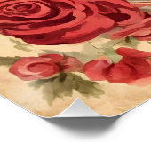 Poster Vintage Romantique Saint Valentin Couple (Coin)