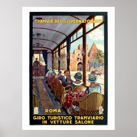 Poster Vintage Rome 1920 Voyage en Italie (Devant)