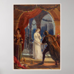 Poster Vintage Romeo and Juliet Painting (1861)