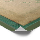 Poster Vintage Rooster Rouge Chic Grunge Poulet (Coin)