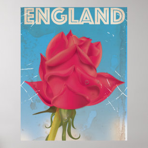Poster vintage Rose d'Angleterre