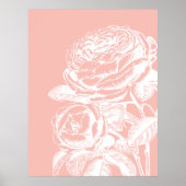 Poster Vintage rose Flower Art Joli Botanique (Devant)
