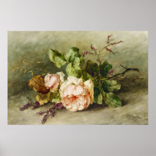 Poster Vintage Roses by Margaretha Roosenboom