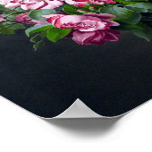 Poster vintage Roses violets et Lilacs blancs (Coin)
