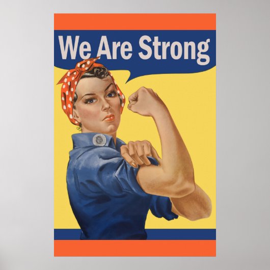 Poster Vintage Rosie le féminisme de Riveter (Devant)