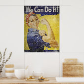 Poster Vintage Rosie Le Riveter (Cuisine)