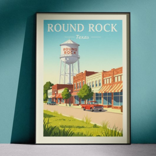 Poster Vintage Round Rock Texas