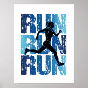 Poster Vintage Runner Girl