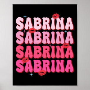 Poster Vintage Sabrina Nom personnalisé I Love Sabrina G