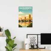 Poster Vintage Sacramento (Bureau à domicile)