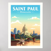 Poster Vintage Saint Paul Minnesota (Devant)