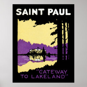 Poster Vintage Saint Paul, Minnesota