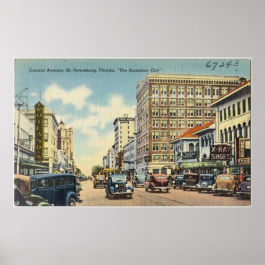Poster Vintage Saint-Pétersbourg Floride (Devant)