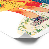 Poster Vintage Saint Valentin, Coeurs Garçon et Fille (Coin)