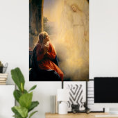 Poster Vintage Sainte Vierge mère marie Archangel Gabriel (Bureau à domicile)