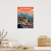 Poster Vintage Salzbourg Autriche (Cuisine)
