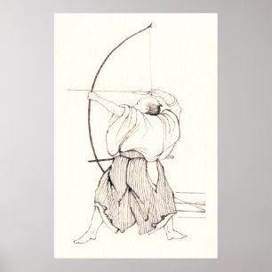 Poster Vintage Samurai Archer