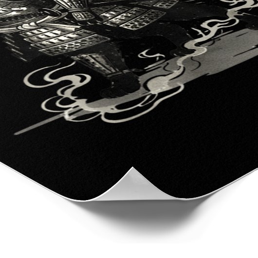 Poster Vintage Samurai Cat Japanese Shirt (Coin)