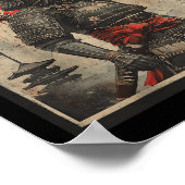 Poster Vintage Samurai Chat Japonais Tee - shirts graphiq (Coin)