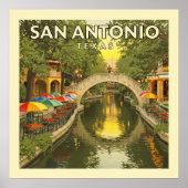 Poster Vintage San Antonio Texas (Devant)