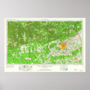 Poster Vintage San Antonio TX Topo