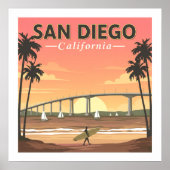 Poster Vintage San Diego (Devant)
