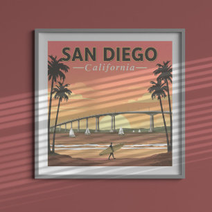 Poster Vintage San Diego