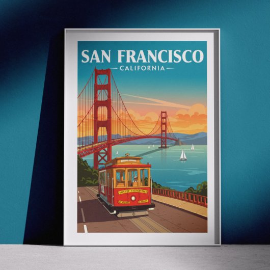 Poster Vintage San Francisco Californie