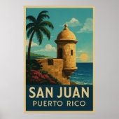 Poster Vintage San Juan Puerto Rico (Devant)