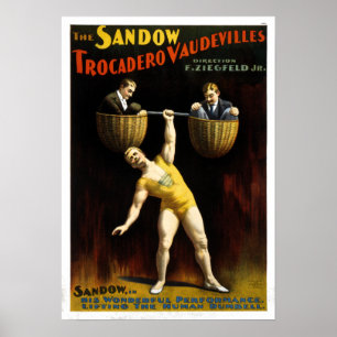 Poster Vintage Sandow Trocadero Vaudevilles