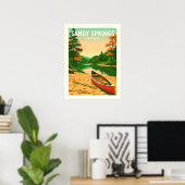 Poster Vintage Sandy Springs Georgia (Bureau à domicile)