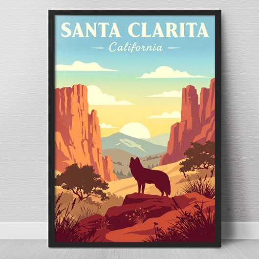 Poster Vintage Santa Clarita California