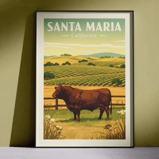 Poster Vintage Santa Maria California