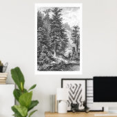 Poster Vintage sapin 1800s (Bureau à domicile)