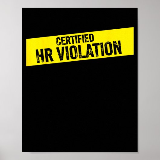 Poster Vintage Sarcastic Retro Hr Violation Christmas Off (Devant)