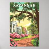 Poster Vintage Savannah Georgia (Devant)