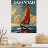 Poster Vintage Savannah Travel (Cuisine)