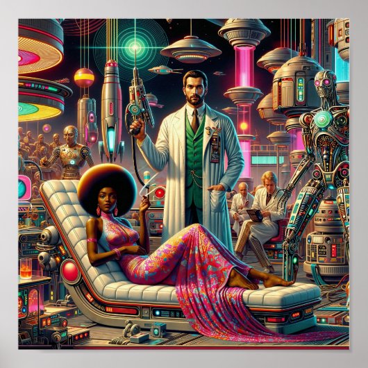 Poster Vintage Sci-Fi Aliens (Devant)