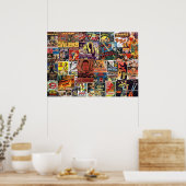 Poster Vintage Science Fiction Movies Collage (Cuisine)