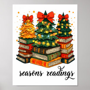 Poster Vintage Seasons Readings Toutes Réservées Pour Noë