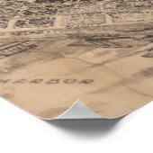 Poster Vintage Seattle Heart Map (Coin)